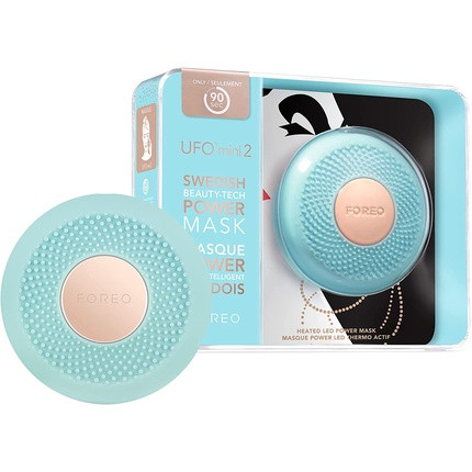 FOREO UFO mini 2 Full Facial LED Mask Treatment with Red Light Therapy and Face Massager Mint