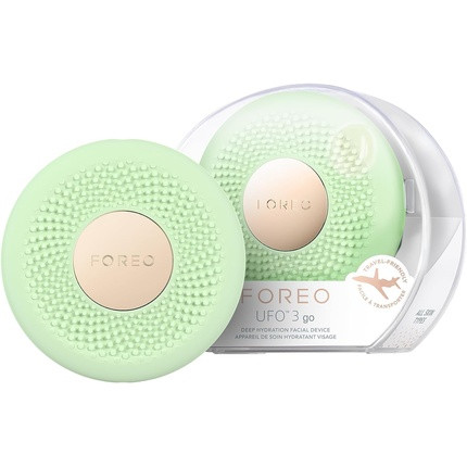 FOREO UFO 3 go Travel-friendly Face Mask Skincare Device with Full Spectrum LED and Red Light Therapy Thermo Therapy T-Sonic Massage Compact - Pistachio