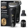 Braun Series 9 Pro+ Men's Electric Shaver with 5 Pro Shaving Elements ProComfort Attachment 2-in-1 System Cleaning Station 60 Minutes Runtime Gift Man Made in Germany 9590cc Black NEW