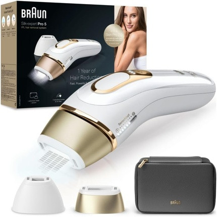 Braun IPL Silk·expert Pro 5 Hair Removal for Home with Storage Bag 2 Attachments PL5140 NEW