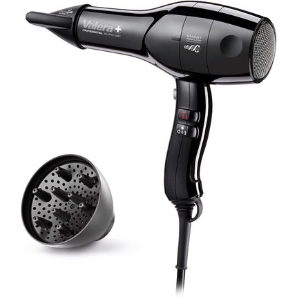 Valera Swiss Silent Jet 8701 Professional Ion Hair Dryer for Quiet and Fast Drying with Sanify Air Purification 2200 Watts Black