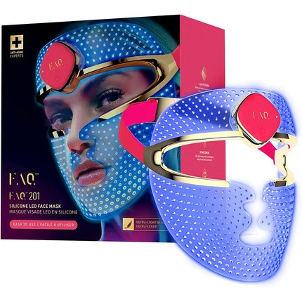 FAQ 201 RGB LED Face Light Therapy Mask Anti-Aging and Wrinkle Red Light Therapy 600 Light Points