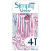 Gillette Simply Venus3 Disposable Razors with 3 Blades Moisture Strip Smooth and Protected Skin 4 Razors