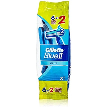 Gillette Blue II Plus Disposable Razors by for Men - 8 Count Razor