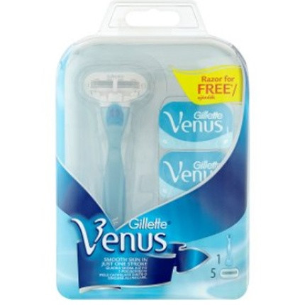 Venus Spare Head 4 Pieces + Venus Shaver