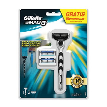 Gillette Mach3 Pack Of 3 Blades With Free Handle