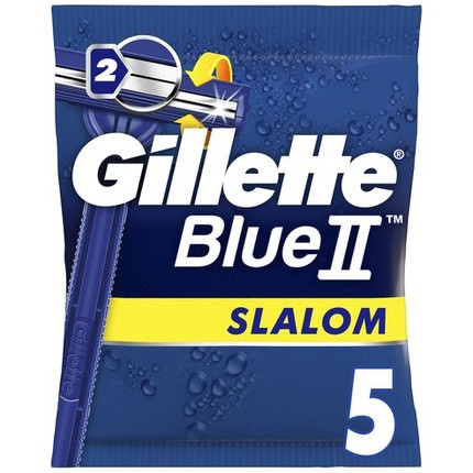 Gillette Blue Ii Men's Disposable Razors - Slalom 5 Pieces