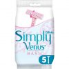 Gillette Simply Venus Women's Disposable Razors with 2 Blades - Pack of 5