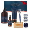 King C. Gillette 9-piece Men's Gift Set  or King C. Gillette Men's Gift Kit: Neck Razor + 3 Razor Blades + Clear Shaving Gel + Beard & Face Cleanser + Beard Oil + Beard Comb + Razor Stand or Kin