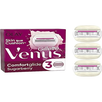 Gillette Venus Comfortglide Sugarberry Replacement Blades for Women with 5 Blades