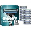 Gillette Mach3 Men's Razor Blades with Precision Trimmer 12 Refill Blades New