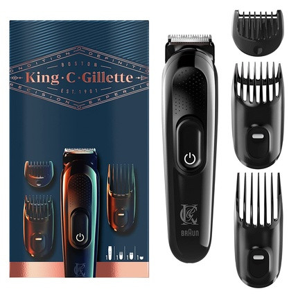 King C. Gillette Cordless Men’s Beard Trimmer Kit With 3 Interchangeable Combs