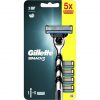 Gillette Mach3 Razor Handle for Men with 5 Replacement Blades