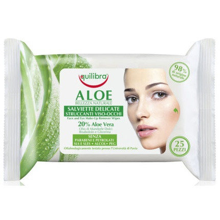 Equilibra Aloe Makeup Remover Wipes 25 Pieces