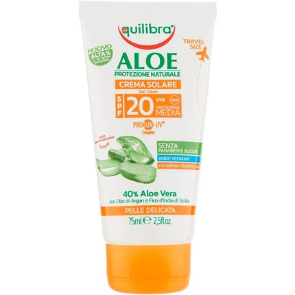 Aloe Sun Cream SPF20 Medium Travel Size 75ml