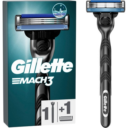 Gillette Mach3 Men's Wet Razor with 1 Razor Blade 3-Blade - Gift for Men