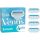 Gillette Venus Smooth Women's Razor Blades 4 Replacement Blades with 3-Fold Protected Blade that Adapts to Body Contour