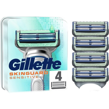 Gillette SkinGuard Razor Blades for Men with Aloe Vera - Sensitive Skin - Pack of 4