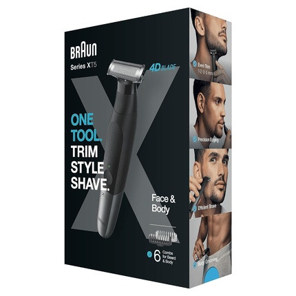 Braun Series X Hybrid Electric Men's Beard & Body Shaver 4D Blade SkinShield Waterproof Wireless XT5200