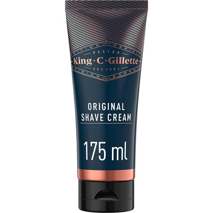 King C. Gillette Original Shaving Cream 175ml - Moisturizing Facial Care for Sensitive Skin and Barber-Level Results