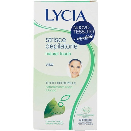 Lycia Natural Touch Face Depilatory Strips 20 Pack