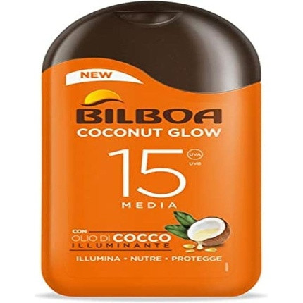 Bilboa Coconut Glow SPF 15 Sun Cream with Coconut Oil and Vitamin E 200ml