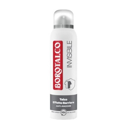 BOROTALCO Invisible Barrier Effect Talc Deodorant Grey 150ml Spray