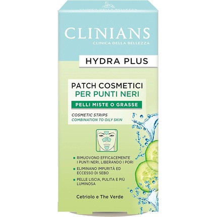 CLINIANS HYDRA PLUS Cosmetics Patches for Mixed or Oily Skin with Cucumber and Green Tea