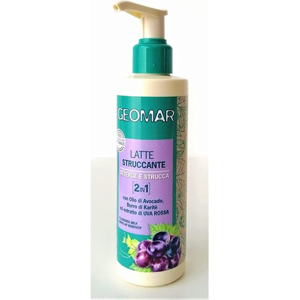 Geomar 2-in-1 Makeup Remover and Cleanser with Avocado Oil, Shea Butter, and Red Grape Extract 200ml