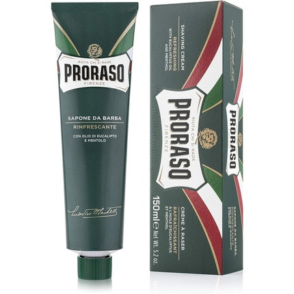 Proraso Shaving Cream Tube 150ml with Eucalyptus Oil and Menthol - Refreshing and Toning Shaving Cream for Men - Made in Italy