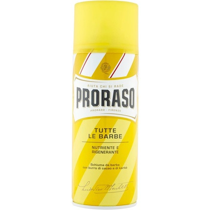 Proraso Yellow All Beard Nourishing and Regenerating Shaving Foam 400ml