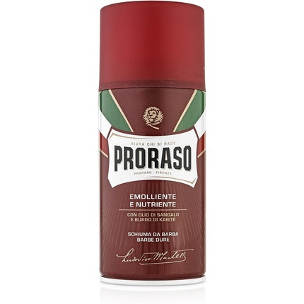 Proraso RED Shaving Foam with Sandalwood Oil and Shea Butter 300ml