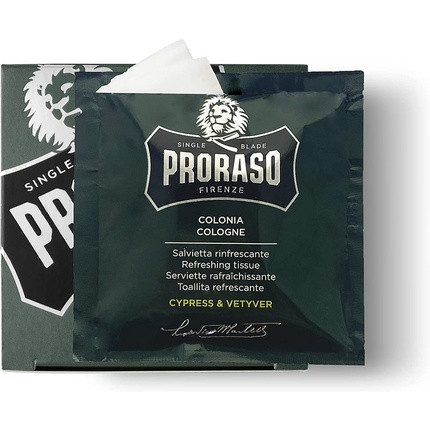 Proraso Cypress & Vetyver Refreshing Wipes 6 Count