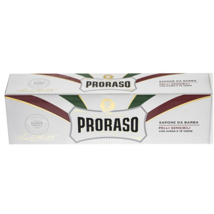 PRORASO Shaving Soap in Tube 150ml White for Sensitive Skin