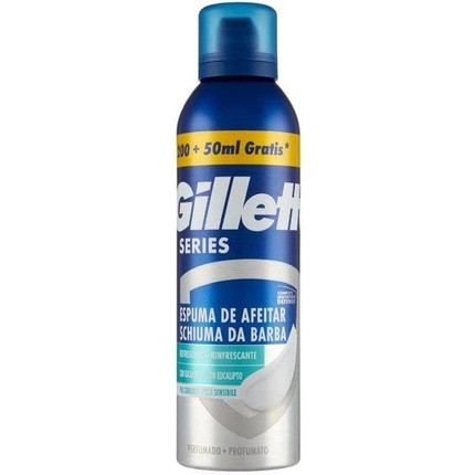 Gillette Refreshing Shaving Foam Series with Eucalyptus Full Protection Against Irritation for Men's Razor 250ml