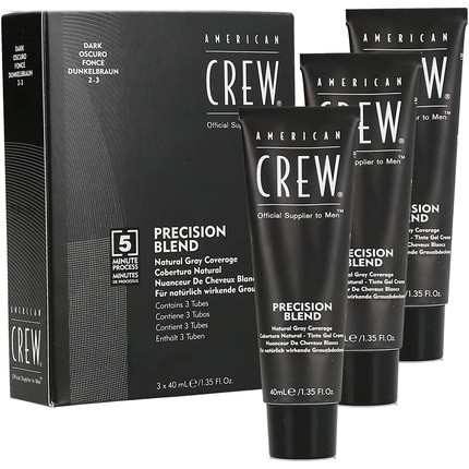 American Crew Classic Precision Blend 2-3 Dark Grey 40ml - Pack of 3