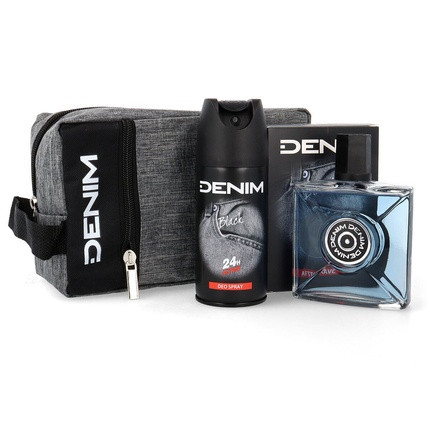 DENIM Black Gift Set After Shave 100ml Deo 150ml with Bag