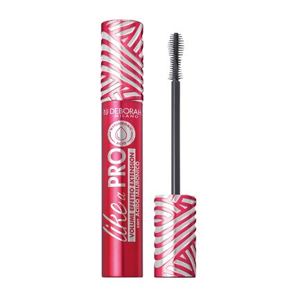 Deborah Milano Like a Pro Mascara with Hyaluronic Acid for Defined and Multiplied Lashes Extension Effect 13ml