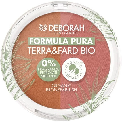 Deborah Terra & Fard Formula Pura Organic and Vegan Raw Materials Warm Complexion Radiant Finish Ideal for Sensitive Skin Colour #3 Tan 9g