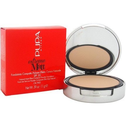 PUPA Milano Extreme Matt Compact Powder Foundation SPF 20 040 Natural Beige for Women 0.39oz