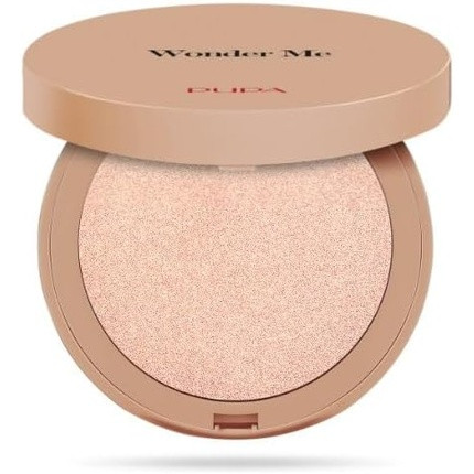 Pupa Wonder Me Glow Compact Highlighter Face Zero Effect Powder 101 Rose Gold 7.5ml