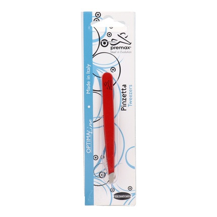 Premax Stainless Steel Straight Tip Tweezers 9cm Red