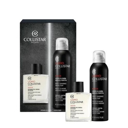 COLLISTAR Shaving Foam 200ml and Sensitive Skin Aftershave 100ml Gift Box