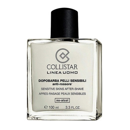 Collistar Aftershave for Sensitive Skin from Men's Series Anti-Redness Alcohol-Free Rich in Vitamins Moisturizes and Regenerates the Skin 100ml