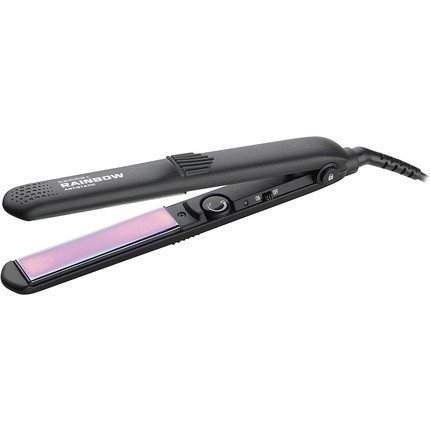 Gamma Più Professional Hair Straightener Rainbow Long Smooth Effect Iron with Locking Button Closure and Adjustable Temperatures