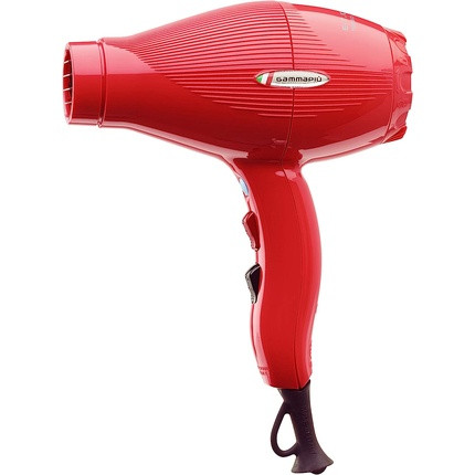 GAMMAPIU Professional Hair Dryer E.T.C. Light with Ion Generator 3 Speeds 1800-2100W 430g - Italy Plug Red