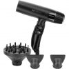 GAMMA+ Ionic Hybrid Hair Dryer Lightweight Quiet Ergonomic Digital Motor 100000 RPM Triple Protection Filter 2 Nozzles 1 Diffuser Matte Black