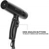 GAMMA+ Ionic Hybrid Hair Dryer Lightweight Quiet Ergonomic Digital Motor 100000 RPM Triple Protection Filter 2 Nozzles 1 Diffuser Matte Black