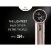 Gama Italy Professional iQ Perfect Hair Dryer - World's Lightest, ION Technology for Healthy and Shiny Hair, 30% Faster, Ultra Quiet, Only 294g, Pink