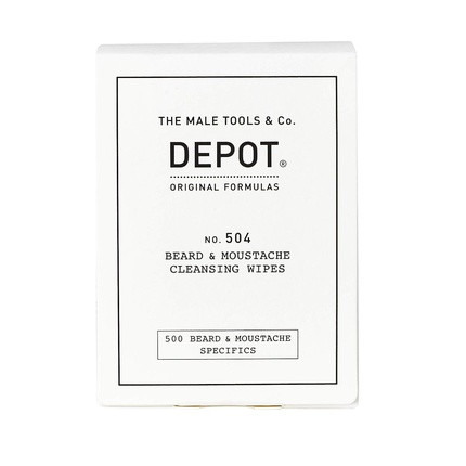 DEPOT 504 Beard & Moustache Cleansing Wipes